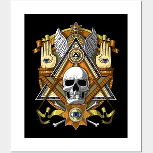 Masonic Skull Posters and Art